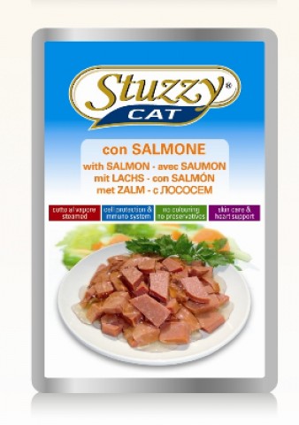 Vlažna hrana za mačke Stuzzy Cat preliv losos 85gr